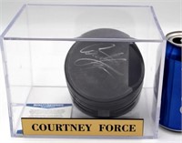 Courtney Force Autographed Car Piston Beckett COA