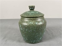 Splatter Pottery Jar w/Lid