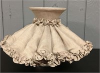 Large Brown Linen Ballerina Lamp Shade