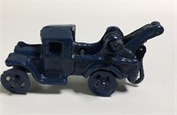 Blue Cast Iron Toy Tow Truck