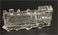 Glass Locomotive Candy Container