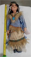 Porcelain Native American Doll