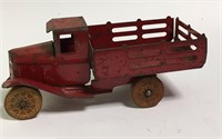 Red Steel Toy Truck