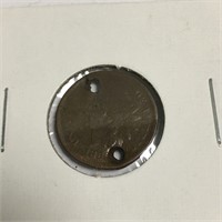 1865 Indian Head Penny With Holes