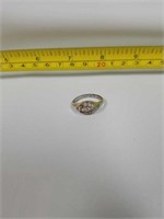 Sterling silver ring-not diamonds-2.69 g w/stones