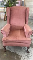 Pink Wing Back Chair