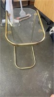 Phone table Brass & Glass