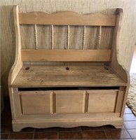 Petite Wooden Storage Bench