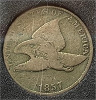 1857 Flying Eagle One Cent (VF20)