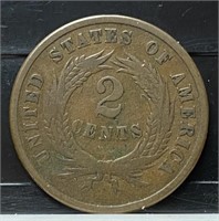 1864 Two Cent Piece (EF45)