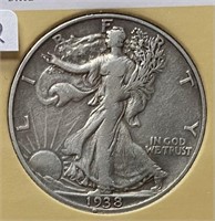 1938-D Walking Liberty Half Dollar (EF40)