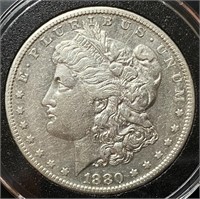 1880-S Morgan Silver Dollar (AU50)