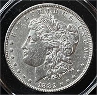 1882 Morgan Silver Dollar (AU58)