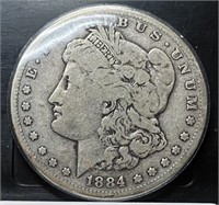 1884-S Morgan Silver Dollar (VF20)