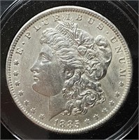 1885-O Morgan Silver Dollar (AU55)