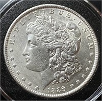 1889 Morgan Silver Dollar (AU58)