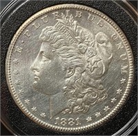 1881-S Morgan Silver Dollar (MS65)