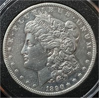 1890-CC Morgan Silver Dollar (AU58)