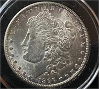 1897- S Morgan Silver Dollar (MS63)
