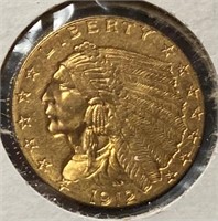1912 Indian Head Quarter Eagle (MS53)