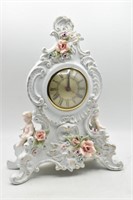 Florence Ceramics Vtg. French Cherub Clock