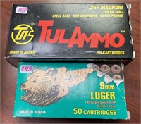 (2) Boxes, TUL AMMO .357 Magnum 158 gr FMJ 50 cart