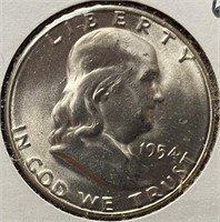 1954-S Franklin Half Dollar (MS65)
