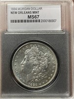 1884 Morgan Silver Dollar WCG (MS67)