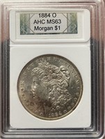 1884-O Morgan Silver Dollar AHC (MS63)