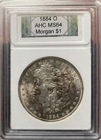 1884-O Morgan Silver Dollar AHC (MS64)