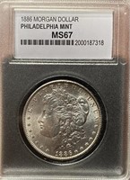 1886 Morgan Silver Dollar WCG (MS67)