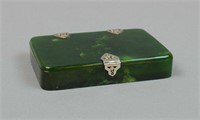 TIFFANY & CO. 18K JADE & DIAMOND SCATOLA / BOX