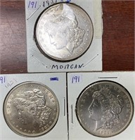 Morgan Silver Dollars- (2) 1921 (AU); 1921-D (AU)