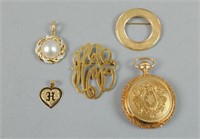 (5) PIECE 14K PIN & PENDANT GROUP