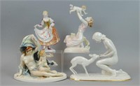 (4) GERMAN PORCELAIN FIGURINES