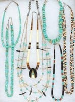 (7) SILVER SOUTHWESTERN NECKLACES