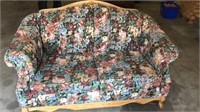 Floral Loveseat With Claw Feet