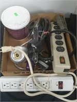 Group of household items such as multi plugs, etc