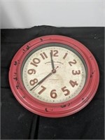 11.5-in sterling and noble red clock
