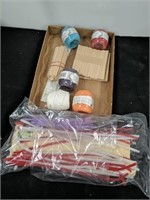 Group of crafting items such as pipe cleaners,