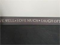 31.5-in live well love much laugh often wood sign
