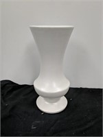 10-in white ceramic vase