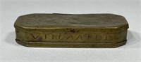 Early Scandinavian Brass Engraved Box