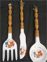 Huge kitchen utensil decor.  approximately 16