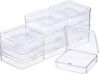 12 boîtes de rangement en plastique 3.7x3.7x1.18''