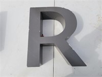 Marquee Channel Letter Capital R 12V DC LED Lit