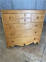 18TH CENTURY PINE 7 DRAWER TALL CHEST