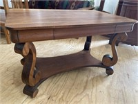 SOLID MAHOGANY EMPIRE LIBRARY DESK