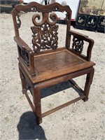 EARLY 19TH CENTURY MAHOGANY ORIENTAL CHAIR