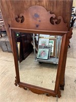PINE CHIPPENDALE MIRROR BY LENOIR